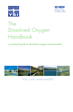 YSI The Dissolved Oxygen Handbook