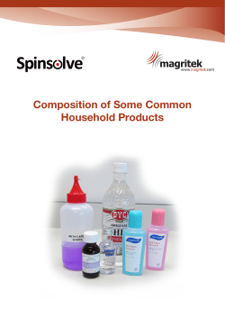 Composition of Some Common Household Products