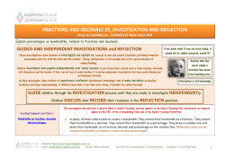 fractions and decimals 29_investigation and reflection
