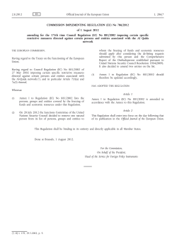 Commission Implementing Regulation (EU) No 706/2012 of