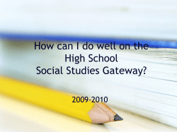 How can I do well on the High School Social Studies