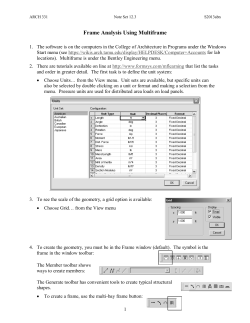 12.3 Frame Analysis using Multiframe