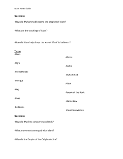 Questions -How did Muhammad become the prophet of Islam