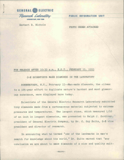 general. electric - H. Tracy Hall Foundation