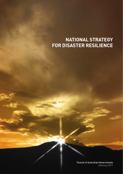 National Strategy for Disaster Resilience - Attorney