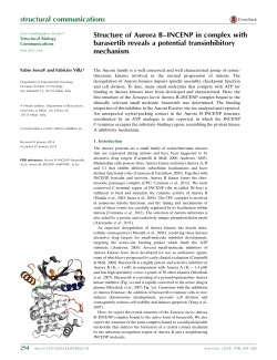 Structure of Aurora B&ndash;INCENP in complex with barasertib reveals a