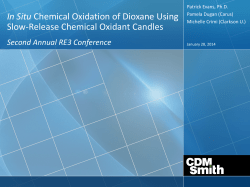 In Situ Chemical Oxidation of Dioxane Using Slow