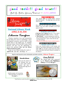 APRIL 2016 - Bell County Public Library