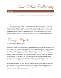 Envelope Etiquette - Ann Vollum Calligraphy