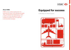 Equipped for success - A Manifesto for British Exports