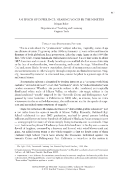 An Epoch of Difference: Hearing Voices in the Nineties