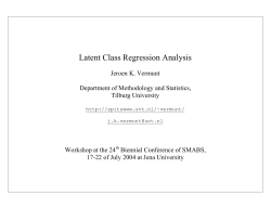 Latent Class Regression Analysis