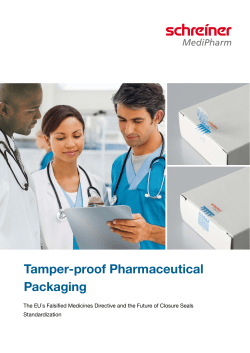 Tamper-proof Pharmaceutical Packaging