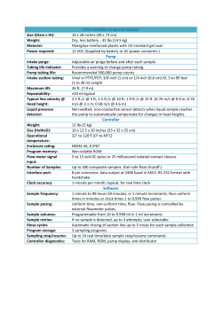 3710 Portable Composite Sampler Size (Diam x Ht): 19 x 28 inches