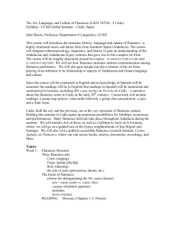 The Art, Language, and Culture of Flamenco (LIGN 187GS