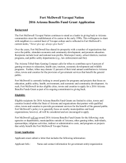 Fort McDowell Yavapai Nation 2016 Arizona Benefits Fund Grant
