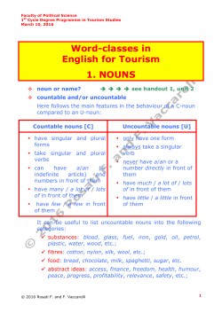 Notes on nouns ET 2016 - Progetto e