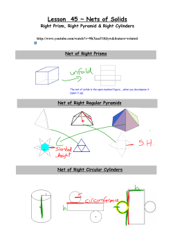Lesson 45 ~ Nets of Solids