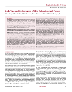 Body Type and Performance of Elite Cuban Baseball Players