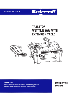 7in.tile saw with extension table manual(EN)