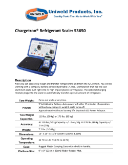 Chargetron&reg; Refrigerant Scale: 53650 Description