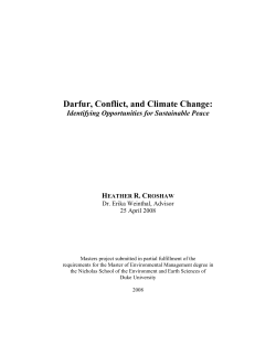 Darfur, Conflict, and Climate Change - DukeSpace