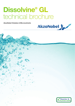 Dissolvine&reg; GL technical brochure