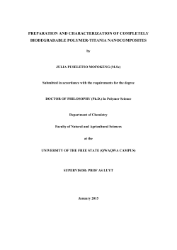 preparation and characterization of completely biodegradable