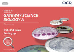 OCR GCSE (9-1) Gateway Science Biology A Transition Guide