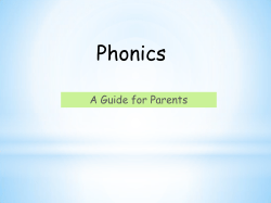 Phonics - Wood End Park Academy