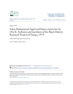 Askia Muhammad Aquil oral history interview by Otis R. Anthony and