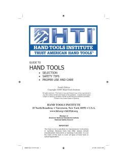 Hand Tool Institute`s guide
