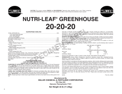 Miller Nutri-Leaf Greenhouse 20-20-20 fertilizer - Irrigation-Mart