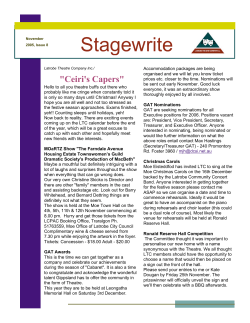 November 2005 - Latrobe Theatre Company