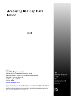 Accessing REDCap Data Guide