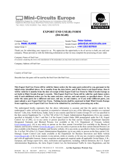 export end use(r) form (d4-sg48)