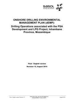 Drilling Environmental Management Plan