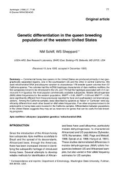 Genetic differentiation in the queen breeding population of the