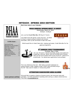 INTOUCH - SPRING 2004 EDITION