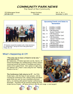 CP Newsletter 11-4-15 - Community Park School