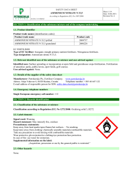 Ammonium Nitrate N 33,5