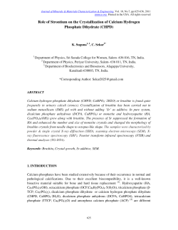 Role of Strontium on the Crystallization of Calcium Hydrogen