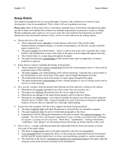 Essay Rubric - Shoreline Community College