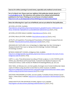 Sources for online scanning of carved stones, especially early