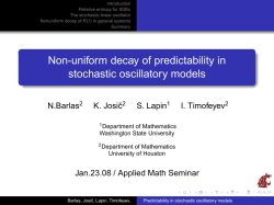 Non-uniform decay of predictability in stochastic oscillatory models