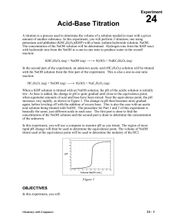 Acid-Base Titration