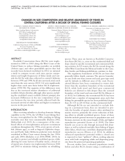 changes in size composition and relative abundance