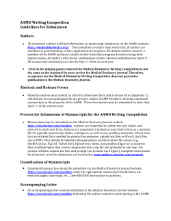 AAMD Writing Competition Guidelines for Submission Authors