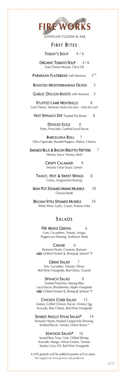 8/29 first bites 4 / 6 4 / 6 5 5 8 8 8 7 tangy, hot