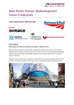 New Street Station case study - Sustainability West Midlands